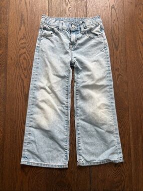 Light Wash Wide-Leg girls Jeans